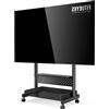 LTPRTZ Supporto mobile per TV da pavimento - Supporto TV regolabile - Intrattenimento domestico - Include ripiano portaoggetti - Per schermi da 40-85 pollici - Colore: nero