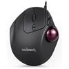 LTPRTZ Mouse ergonomica - Mouse con trackball - Comfortevole da usare - Design piatto - Cavo da 1,8 metri - Colore nero