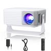 LTPRTZ Mini proiettore - Proiettore portatile - Home cinema - Correzione automatica della distorsione - 15000 lumen - Nero