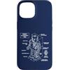 Isometric Drafting Lab Custodia per iPhone 15 Robot Blueprint 1962, Retro Robot Sci-Fi, Engineer