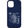 Isometric Drafting Lab Custodia per iPhone 12/12 Pro Robot Blueprint 1962, Retro Robot Sci-Fi, Engineer