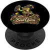 Mardi Gras and Alligator Ladies Designs La regina delle perle del Mardi Gras: alligatrice PopSockets PopGrip Adesivo