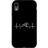 Surf Life Heartbeat Apparel Custodia per iPhone XR Surfer Heartbeat ECG Pulse Wave Surfing Line Art