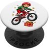 Gli Amici del Natale Natale BMX Bambino Bici Salto Ciclismo PopSockets PopGrip Adesivo