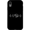 Academic Graduate Heartbeat Line Art Des Custodia per iPhone XR Grafico della linea di impulso del diploma del battito cardiaco