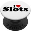 I HEART LOVE SLOTS AMO SLOT CUORE SLOT MACCHINE CASINÒ GIOCO PopSockets PopGrip Adesivo