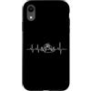 Wrestling Grappling Heartbeat Apparel Custodia per iPhone XR Mud Wrestling Heartbeat Line Art Grappler ECG