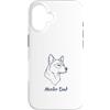 Herding Breed Tees Custodia per iPhone 16 Heeler Dad Line Art Proprietario australiano di cane bovino