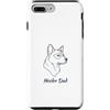 Herding Breed Tees Custodia per iPhone 7 Plus/8 Plus Heeler Dad Line Art Proprietario australiano di cane bovino