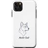 Herding Breed Tees Custodia per iPhone 11 Pro Max Heeler Dad Line Art Proprietario australiano di cane bovino