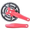 Gdfnmogo per Mountain Bike Guarnitura 22 32 44T per Trail Riding per Mountain | Corpo in alluminio leggero, 22 32 44T ingranaggi, interfaccia foro quadrato, 8 9 velocità compatibile, opzioni nero rosso