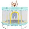Generic Indoor & Outdoor Tpoline per bambini con rete di sicurezza canestro da basket 150 x 150 x 110 cm Tappeto da salto pesante Du ngs Fun & Safe Play Equinto