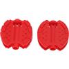 Leteeo 2 pedali per bici per bambini, in plastica, per triciclo, per bambini, per passeggini, ruota anteriore, accessori per un'esperienza di guida fluida (rosso)