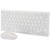 Domary Tastiera e Mouse Wireless 2.4G Combo con Ricevitore Mini USB per | Design Ergonomico, Tastiera con 78 Tasti, Mouse a 3 Pulsanti, Configurazione Plug-and-play, Costruzione in ABS, per Windows