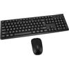 Domary Tastiera e Mouse Combo Wireless, Set Computer Ergonomico 2.4G | Costruzione in ABS, per Laptop Windows e MacOS, Design Portatile Sottile con Tasti di Scelta Rapida, Riduce L'Affaticamento