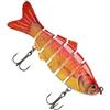 Generic Esca scorrevole per bar 6 segmenti design pesce per trota | Esche da pesca dure per appassionati di trota e pesce cane, barca, traina, lago, fiume, acqua dolce