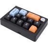 Domary Tastiera Meccanica Gaming a 12 Tasti, Programmabile per Macro con | Interruttori Hot Swappable, Retroilluminazione RGB, Batteria da 600mAh, Wireless 2.4G/, per PC/Mac//iOS