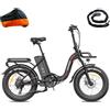 Fafrees Bici Elettrica Pieghevole Uomo Donna, 48V 30Ah Batteria Rimovibile Bicicletta Elettrica 20 * 4.0 Fat Bike da Città, 100KM+ Pedalata Assistita Ebike MTB, F20 Max