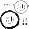 STRONGTHIUM Kit Câbles Gaines Frein V-Brake Compatible avec Shimano | 2 fils PTFE de 1,7 m à double tête Route/MTB, gaine noire Ø 5 mm de 2 m, 2 guides coudés et soufflets