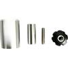 Gdfnmogo Setter dado a stella in acciaio inox per sterzo da 2,5 cm | Corpo in lega di alluminio, design leggero, adatto a tubi da 28,6 mm, CNC liscio per bordi, finitura nera