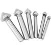 Domary Lama per Smussatura HSSLavorazione Completa3 Flauti90°Fresa per | Set di Dimensioni Multiple per Sbavatura di Acciaio Al Carbonio, PVC e Pannelli in Legno, Materiale HSS con Design a 3