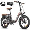 Fafrees 20 Bici Elettrica Pieghevole, 36V 20Ah Bicicletta Elettrica Uomo, Pedalata Assistita 3.0 Fat Bike Donna Ebike da Città, 250W 25KM/h 7 Velocità, F20 Pro Grigio