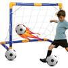 Picabika Porta da calcio per bambini, set con 3 palloni, mini porta da calcio per giardino, porta da calcio portatile con rete, set di allenamento per ragazzi e ragazze