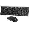 Domary Combo Tastiera e Mouse Wireless 2.4G, Tastiera Plug and Play di | Tasti Silenziosi a Basso Profilo, Mouse Ergonomico con 1000 DPI, Compatibile con Windows//MAC, modalità di Sospensione