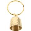 Garneck Campanello in Ottone Vintage con Portachiavi, per Bici e campeggio | Suono Nitido, Finitura Oro in Metallo, per Ciclisti e Campeggiatori, Accessorio Compatto per Notte