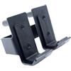 Generic Gancio a J a sgancio rapido per tubo quadrato Power Rack 60/75 mm | Adatto per fori da 16/18/26 mm, struttura in acciaio, imbottitura in nylon protegge la barra, riduce il rumore