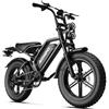 DEEPOWER Bicicletta Elettrica Per Adulti, 52V 15/20Ah Batteria Rimovibile, Autonomia Lunga 60-110KM, Ebike Con Pneumatici Fat 20 Per Tutti I Terreni, 7 Marce, Sospensione Idraulica