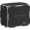 SPORTNOW Plyo box legno 3-in-1, senza angoli antiscivolo, 41 x 61 x 51 cm | Plyometric box, piattaforma step, aperture maniglie, per casa e palestra, outdoor