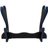 Shop SoftAir® Supporto Espositore Piedistallo in Legno da Tavolo per 2 Katane Velluto Tessuto Blu e Storia del Samurai