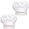 Dobraya Set di 2 cappelli da chef personalizzati con ricamo per uomo e donna, con nome personalizzato, per panettieri e cucina, regolabili