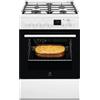 Electrolux LKK640200W Cucina a Gas 4 Fuochi Forno Elettrico Multifunzione 58 L Classe A (60x60x89 cm) colore Bianco