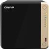 QNAP TS-464-8G TS-464 NAS Tower 4 vani 8GB DDR4 Intel Celeron N5095 2 porte 2.5GbE 2 slot M.2 colore Nero