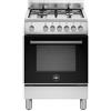 La Germania FTR664EXV24 Cucina 60 cm Piano Gas 4 Fuochi Forno Elettrico 56 L Ventilato Grill Classe A (85x60x60 cm) colore Inox Nero