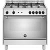 La Germania AMN965GXV24 Cucina a Gas 90 cm 5 Fuochi Forno a Gas Ventilato 117 L Grill Elettrico Classe A+ (90x60x87 cm) colore Inox