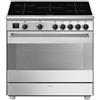 DELONGHI De'Longhi DGVX96SG Cucina a Gas Libera Installazione 5 Fuochi Forno Gas Ventilato 115 L Grill Elettrico Classe A (90x90x60 cm) colore Inox