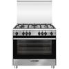 GLEM GAS Glem MSA965VI Specialista Cucina a Gas 90 cm 5 Fuochi Forno Ventilato 100 L Classe A (90x60x90 cm) colore Inox