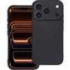 MATT CUSTODIA TPU SILICONE COVER CASE PER APPLE IPHONE 17 PRO MAX - 18 PRO MAX BLACK