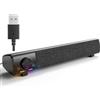 LTPRTZ Altoparlante Soundbar per PC - Adatto per computer desktop, laptop - Ideale per giochi, musica, film - Audio surround a 360 gradi - Dimensioni: 11 x 30 x 9 cm