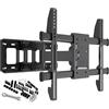 LTPRTZ Supporto a muro per TV - Braccio girevole per TV - Risparmio di spazio - Universale e regolabile - Per schermi da 32-85 pollici - Colore nero