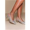 Luigi Décolleté Slingback a Punta Intrecciate - Argento