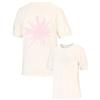 Salomon - T-shirt termoregolante - Shkout Core SS Tee GFX W Whisper White Pink Frosting Icy Pink - Taglia XS - Beige