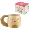 Crazy Animal Art TAZZA A FORMA DI GATTO CREMA