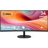 MSI PRO MP341CQ E12 Monitor, 34 ", UHD 4K, 3440 x 1440 Pixel, tempo di risposta 1 ms, refresh rate 120 Hz