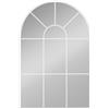 HOMCOM Specchio da Parete Ad Arco 91 x 60 cm, Specchio Vetrata ad Arco Stile Industriale, Cornice Metallica, per Soggiorno, Camera, Bianco | Aosom Italy