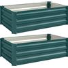 Outsunny Letto rialzato Orto Aiuola per erbe, resistente alle intemperie, fondo aperto, 100 x 60 x 30 cm, Verde | Aosom Italy