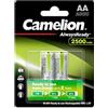 Camelion Always Ready NI-MH HR6 - Batteria AA, 2500 mAh, 2 pezzi